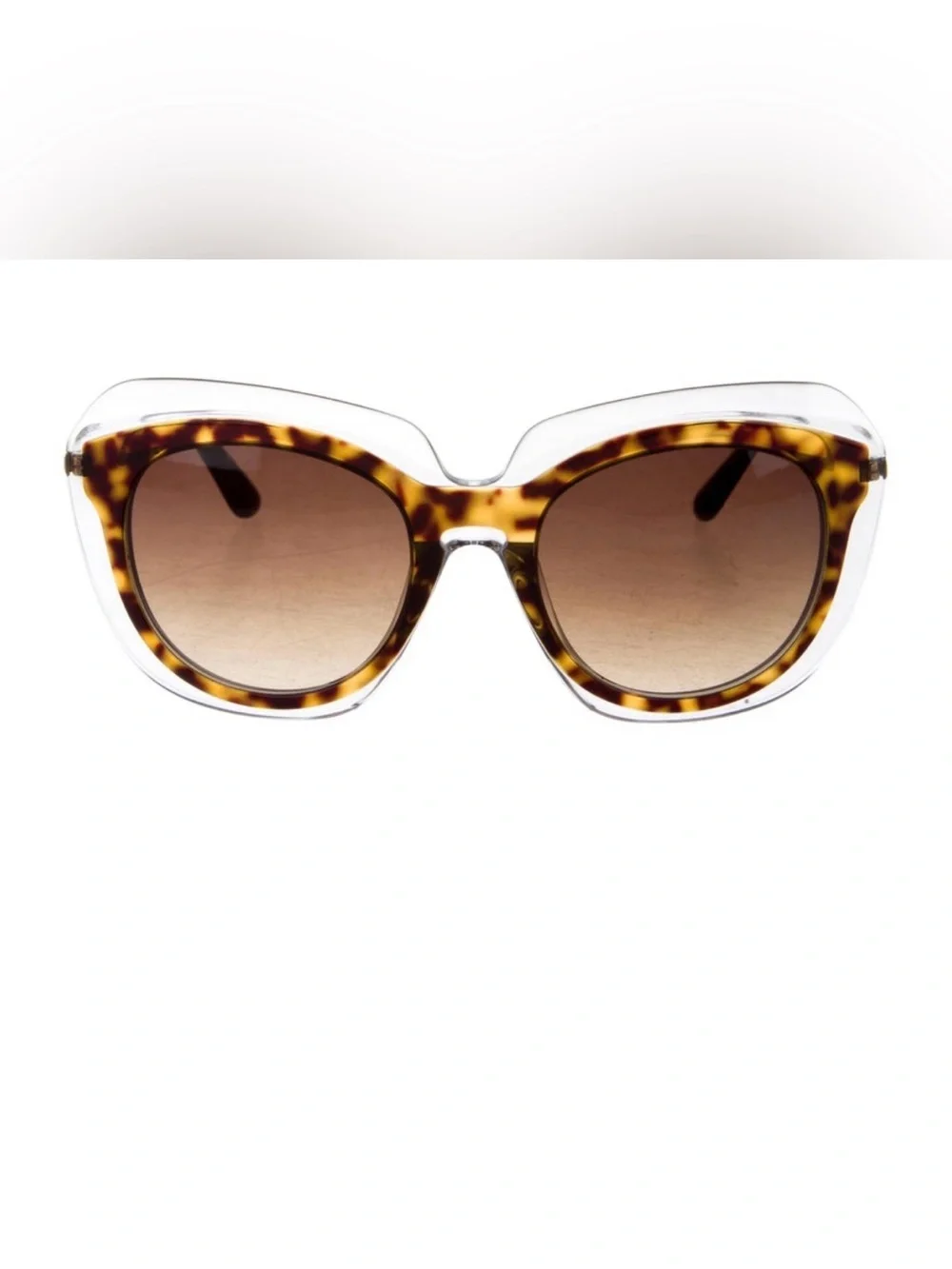 Dolce & Gabbana Tortoiseshell Cat-Eye Sunglasses with Brown Lenses